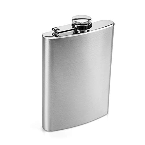 Tebery 4 Pack 8oz Hip Flask with Funnel, Stainless Steel Whiskey Flask, Leakproof, Portable Liquor Hip Flask for Men (Black & Silver) — view 4