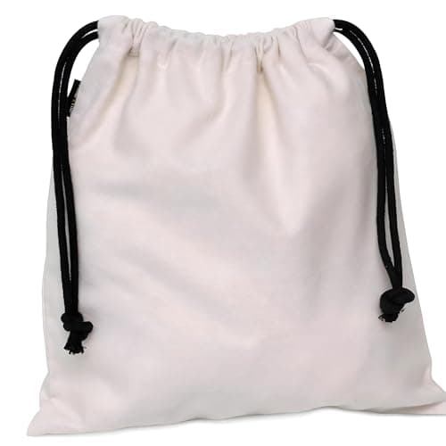 Dust Bags for Shoes Cover- Large Cotton Fabric Storage Pouches with Drawstring Closure for Shoes, Purses, Travel, Packing, Luggage Organizer, Home Storage, Dust Proof Covers, IVORY, 9"X11" (Regular), — view 5