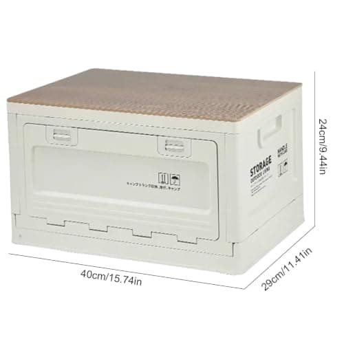 Outdoor Camping Folding Box 50L Foldable Lid Wooden Cutting Board — view 6