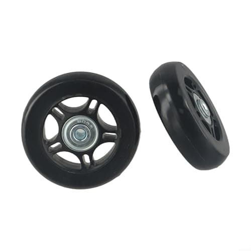 2pcs Replacement Wheels for Luggage Suitcase Repair Kit Rubber Rollers with Double Bearings (70mm*18mm) — view 5