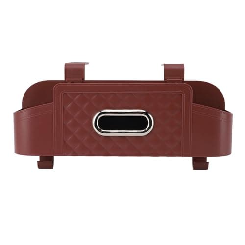 Cocoarm Car Back Seat Organizer, Plastic Car Headrest Storage Holder with Tissue Box Cover Cup Holder and Phone Stand, Hanging Backseat Storage Box for Family Travel (Wine Red) — view 4