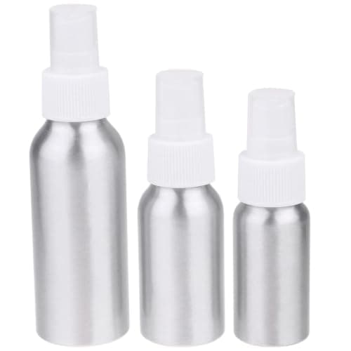 Refillable Perfume Bottle with Spray Nozzle 3pc Aluminum Travel 50ml
