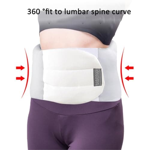 Lumbar Support Pillow for Sleeping Lower Back Sciatic Nerve Pain Relief, Soft Lumbar Pillows Waist Support Belt, Adjustable Travel Pillow Lower Back Wrap Cushion for Bed Side Office Chair Car Airplane — view 5