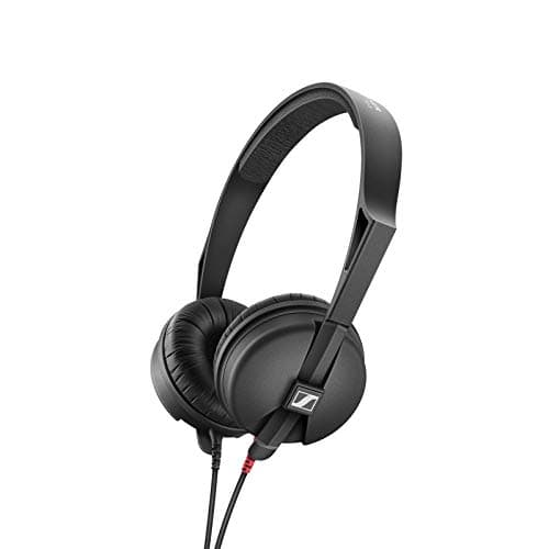 Sennheiser HD 25 LIGHT Lightweight On-Ear DJ & Monitoring Headphones | Robust Single Headband Design | 1.5M Dual-Sided Detachable Cable & 1/4" Jack Adaptor Included | Black (508664)
