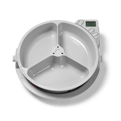 Cat Mate 3-Meal Automatic Pet Feeder, 170g per Bowl, Wet & Dry Food, White — view 6