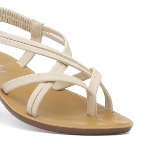 Lilley Womens Cream Flat Strappy Toe Post Sandal - Size 5 UK - Off-White — view 6