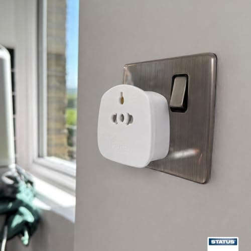 STATUS EU to UK Plug Adapter, White, Pack of 2 — view 6