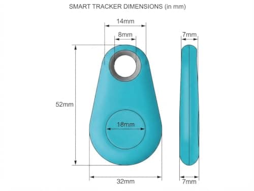 Powerful Bluetooth Item Finder–Smart Tracker Travel-Friendly, Replaceable Battery Remote control Prevent Loss Wallet, Suitcase Anti-Lost Device Luggage for pets cat (Blue) — view 3