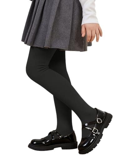 YloveM Girls Fleece Lined Thermal Tights Footed Winter Leggings 6-9 Yesrs — view 3