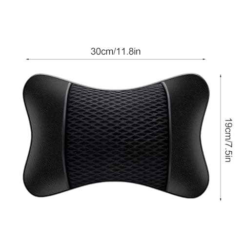 Car Seat Neck Pillow - Elastic Breathable Head Rest Support, Ergonomic Driving Neck Cushion, Soft Leather PP Cotton Travel Headrest | Odorless Comfort Padding For Auto Gaming Chair — view 6