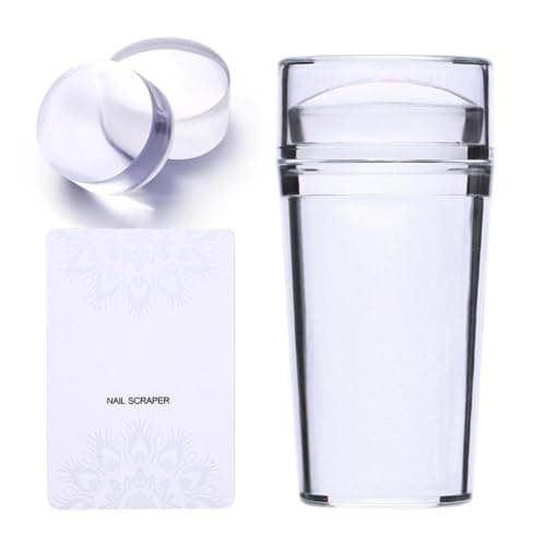 Nail Stamper Kit Silicone Soft Transparent Stamper with Scraper — view 4