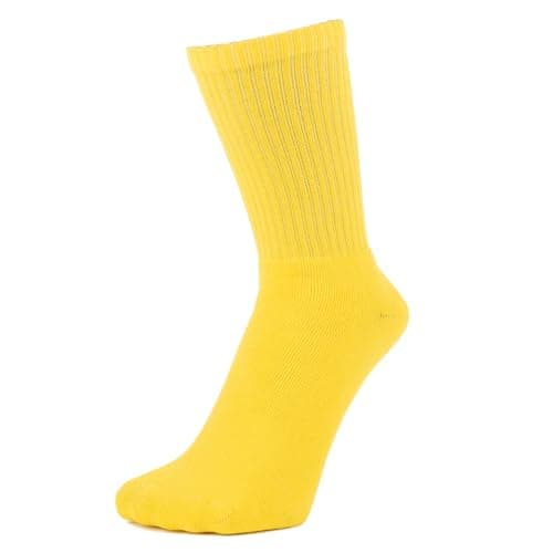 ZAKIRA Combed Cotton Terry Crew Socks, 4-6 (UK), Yellow — view 2