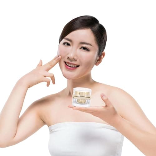 jojofuny G Acrylic Portable Travel Cream Bottle with Golden Flat Lid, Reusable and Stackable Small Storage Container for Moisturisers and Lotions, Sampling Bottle for Cosmetics — view 6