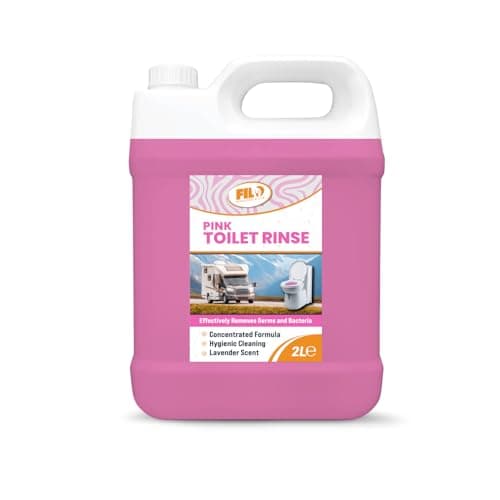Filo Pink Toilet Rinse 2L, Concentrated Caravan Toilet Chemicals, Lavender Scent, Motorhome Fresh Flush Fluid, Eco Friendly Odour Eliminator for Portable Toilets
