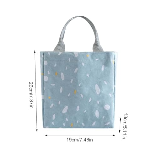 Thermal Lunch Bag Drawstring Closure Top Design Cotton Linen Reinforced — view 6