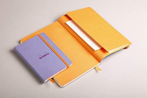 RHODIA 117305C - Beige Flexible Notebook - A6 - Lined - 144 pages - Ivory Clairefontaine Paper 90 g/m - Bookmark, Elastic Closure - Faux Leather Cover - Rhodiarama Collection — view 4
