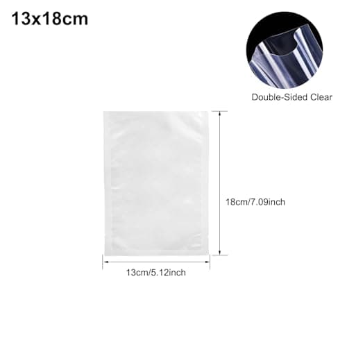 50Pcs Trasparent Vacuum Sealed Plastic Food Packaging Bag Commercial Grade Compression Storage Preservation Bag(13x18cm) — view 2