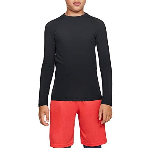 HOPLYNN Youth Boys' Compression Leggings Athletic Shirt Tights Top Base Layer Set Sports Youth for Kids Balck L — view 2