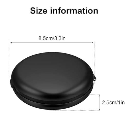 Portable 7-Slot Yen Coin Holder with Mirror, Compact Change Organizer for Car Travel and Daily Use, Black Color for Organization and Visibility — view 3