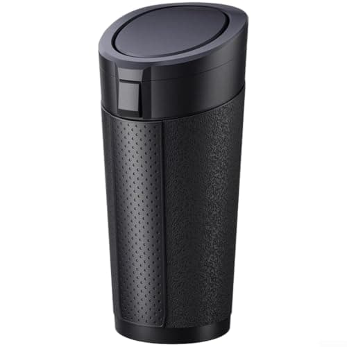 Car Trash Can with Dual Lid, Portable Garbage Bin for Cup — view 2