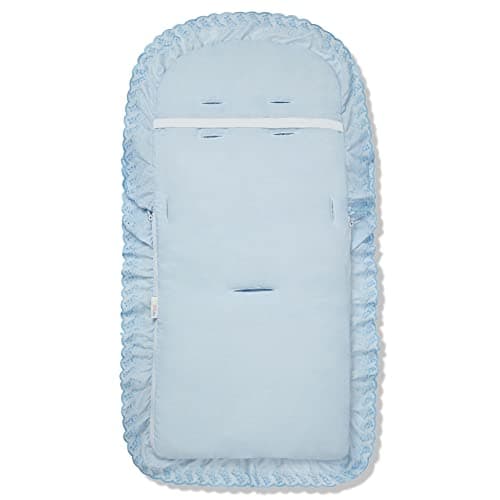 Broderie Anglaise Frilly Universal Fitting Footmuff for Pushchairs Strollers Prams Buggys - Pink — view 3