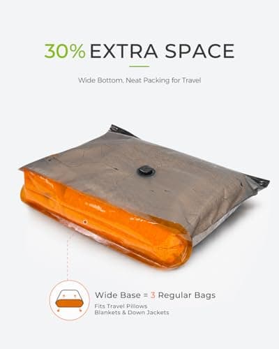 Vacbird Vacuum Storage Bags with Rechargeable Pump for Travel, 10 Pack — view 3