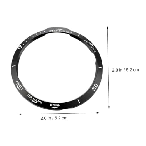 DOITOOL Watch Bezel Ring Protective Cover for Multisport Smartwatch 6x, Stainless Steel Metal Watch Case with Etched Numbers, Sturdy Smartwatch Accessory for Outdoor Sports, Black — view 2