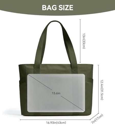 KALIDI Work Bag for Women Tote Bag w/Laptop Compartment for School Office — view 6