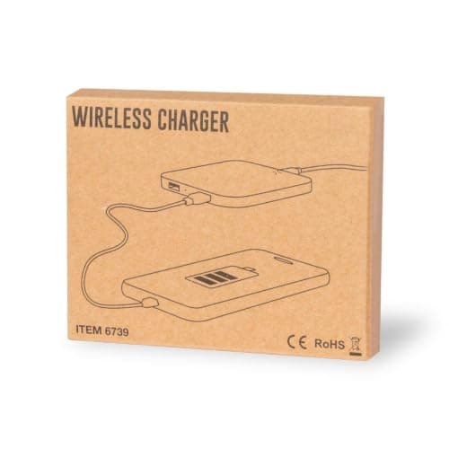 Sawfish Personalised Charger Kronex 10W Cork Wireless Charger with Dual USB Outputs Natural Cork Finish