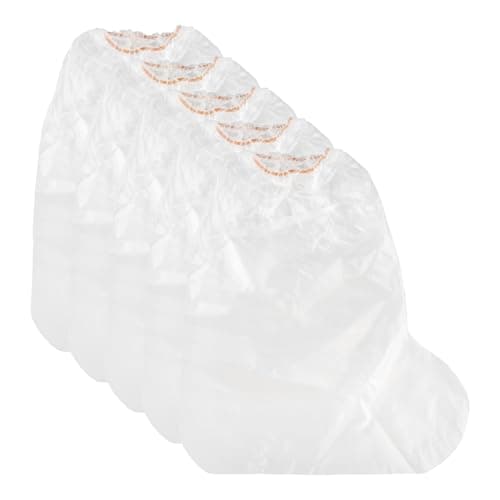 Hopzab 10PCS Waterproof Shoe Covers, Transparent Disposable Overshoes for Rainy Days, Lightweight & Comfortable Footwear Protection, 30x28cm