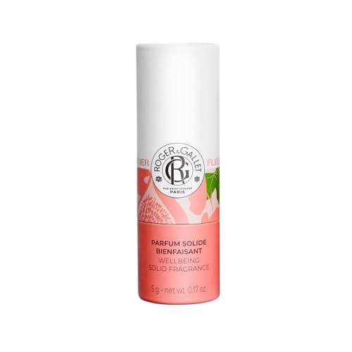 ROGER & GALLET Solid Perfume Stick – Alcohol-Free Fragrance Balm for Women, Long-Lasting Travel Size Pocket Perfume (Fig Blossom | 0.17 oz)