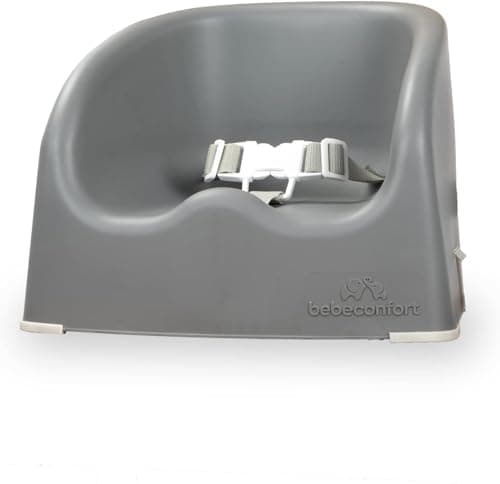 Bebeconfort Essential Booster, Booster Seat Dining Chair, Dining and Feeding Seat for Toddlers, Portable High Chair, High chair Seat, Lightweight, Easy to Clean, 6 months - 3 years, < 15kg, Warm Grey
