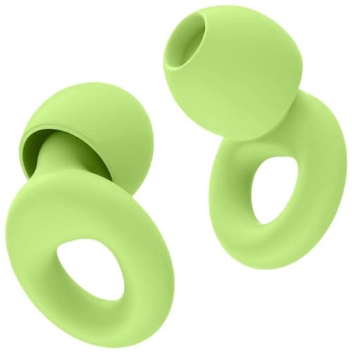 HOYIO Ear Plugs for Noise Reduction–Super Soft, Reusable Hearing Protection in Flexible Silicone for Sleep, Noise Sensitivity & Flights-8 Ear Tips in XS/S/M/L–27dB Noise Cancelling–Light Green