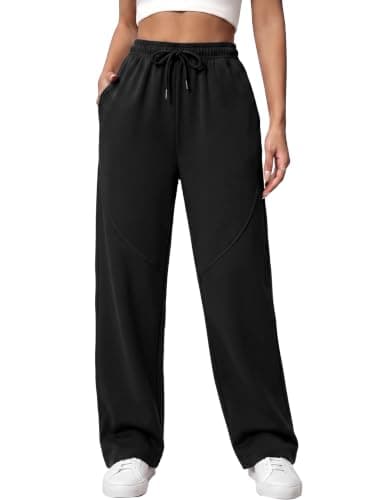 Litherday Womens Tracksuit Bottoms High Waist Straight Leg with Pockets