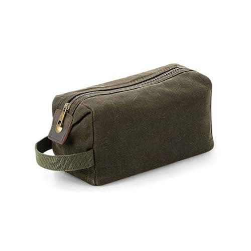 Quadra QD651 Heritage Waxed Canvas Wash Bag