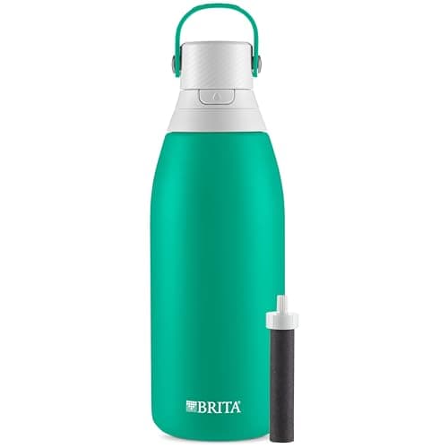 Brita Stainless Steel Insulated Water Bottle with Filter, 32 oz
