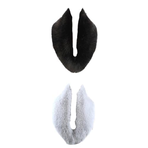 Kelisdi Soft Women's Faux Furs Collar Scarf Practical Neck Warmers for Men Women Fabric Easy Maintenance Winter Travel Accessory Foldable Scarf — view 3
