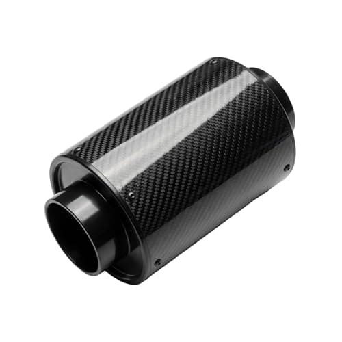 3" (76mm) Universal Cold Air Intake Kit Carbon Fiber Style Air Filter Box with Flexible Hose & Mounting Brackets for Performance Cars — view 4