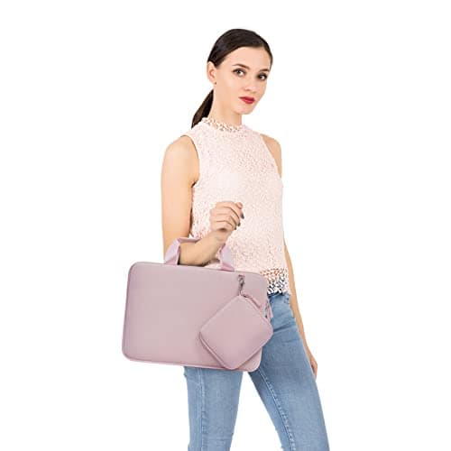 MOSISO Laptop Case 13.3 inch, 13-13.3 inch Laptop Sleeve Bag, Pink — view 6
