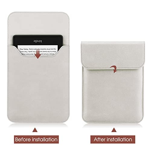 HoYiXi Sleeve Case for 6",6.8",7 Inch Kindle Paperwhite/Colorsoft/Signature Edition 2024-2012 Sleeve Bag Pouch Cover Case for 6 Inch - 6.8 Inch Kobo/Tolino/Pocketbook ebook Reader - Beige — view 3