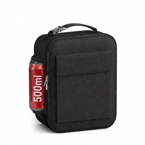 WOOFOOW Leakproof Insulated Lunch Bag for Men/Boys/Women, Large Capacity Packed Lunch Box Adults, Durable Thermal Lunch Cool Bag for Work, School, Travel (27 × 23 × 11 cm)