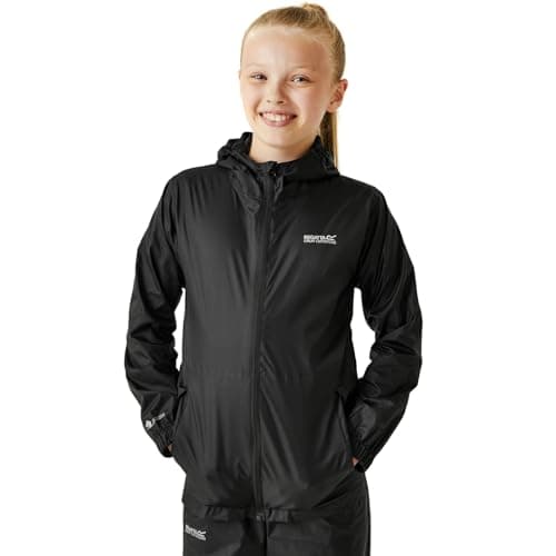 Regatta Kids Pack it III Waterproof Jacket - Black - 11-12 Yrs