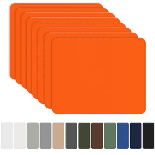OAZ 8 Pieces 20x15 cm Nylon Repair Patches Nylon Fabric Patch Self-Adhesive Tent Repair Patch Kit Waterproof Lightweight Nylon Repair Tape for Clothing Down Jacket Sleeping Bag Orange