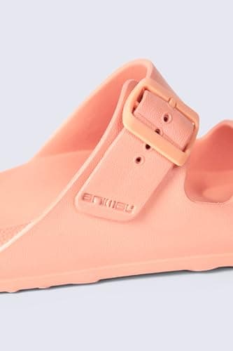 Animal Shore Women's Sliders - Lightweight Slip-On Sandals with EVA Cushioning - Spring Summer, Beach, Walking & Outdoors Coral 5 — view 6