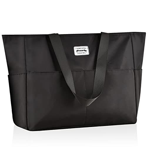 HOMESPON Large Waterproof Beach Bag for Women, Zippered Pool Tote
