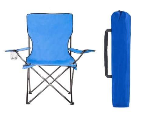D.I.L Folding Camping Chair with Cup Holder, Steel Frame, Carry Bag Included, Lightweight, for Camping, Picnics, Fishing, and Garden Use (Green) — view 5