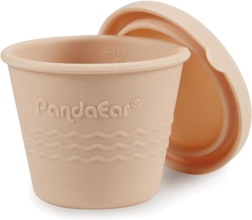 PandaEar 6 Pack Silicone Baby Food Storage Containers (4oz), Reusable Weaning Pots with Lids, Leakproof Small Tubs for Infants, Freezer & Microwave Safe, Dishwasher Friendly, BPA Free (Pastel Colours) — view 5