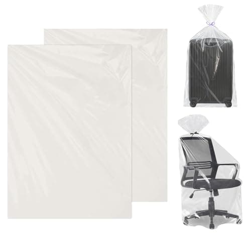 lisetar Large Plastic Bags, Suitcase Storage Bags 100 * 150cm (40 * 60 Inches) Heavy Duty Plastic Storage Bags Large Capacity Clear Storage Bag Waterproof Big Bags for Moving Storing (2 Packs)