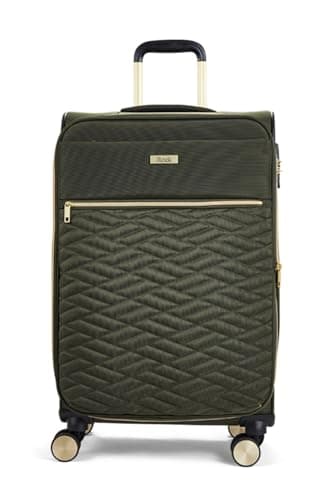 Rock Sloane Medium 52/59L Expandable Soft Shell Suitcase - Khaki — view 2