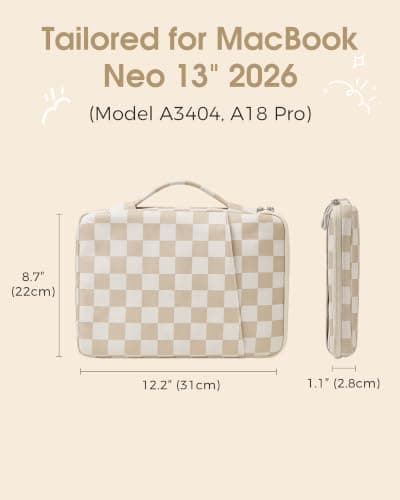 ProCase Laptop Sleeve for MacBook Neo 13 Inch 2026 -Checkered — view 2
